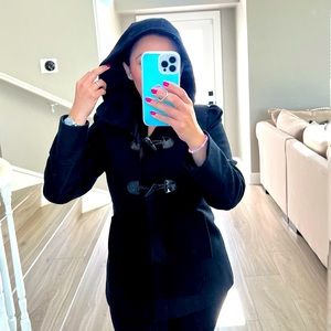 GUESS Black Hooded Jacket Size M